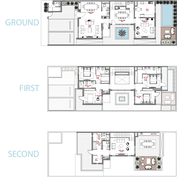 Floor plans for Type B